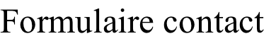 Formulaire contact